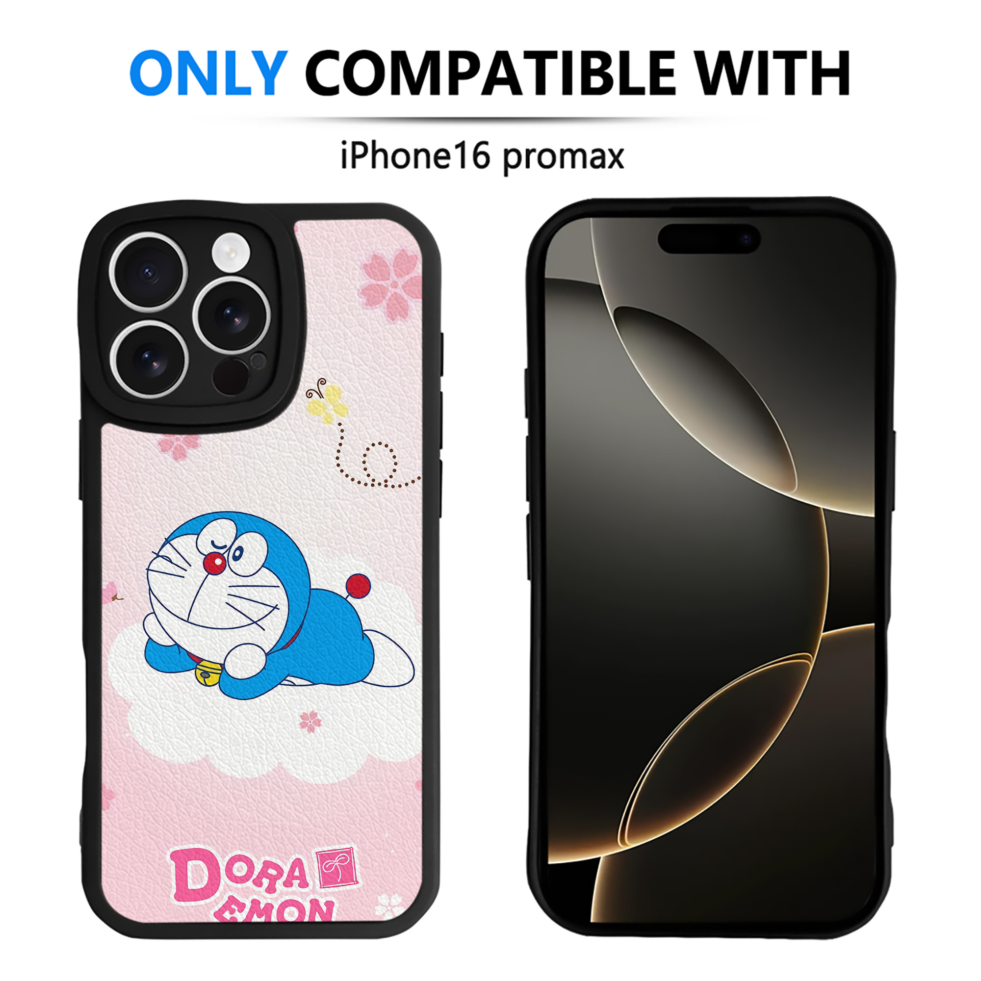 （画像用） ドラえもん Doraemon 【iPhone 16シリーズ対応】シリコンスマホケース（レザー調） 材質：シリコン
